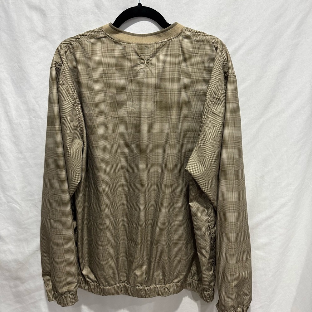 PGA TOUR Men’s Pullover Windbreaker Jacket Plaid‎ Beige  Large Golf Performance - Picture 7 of 16